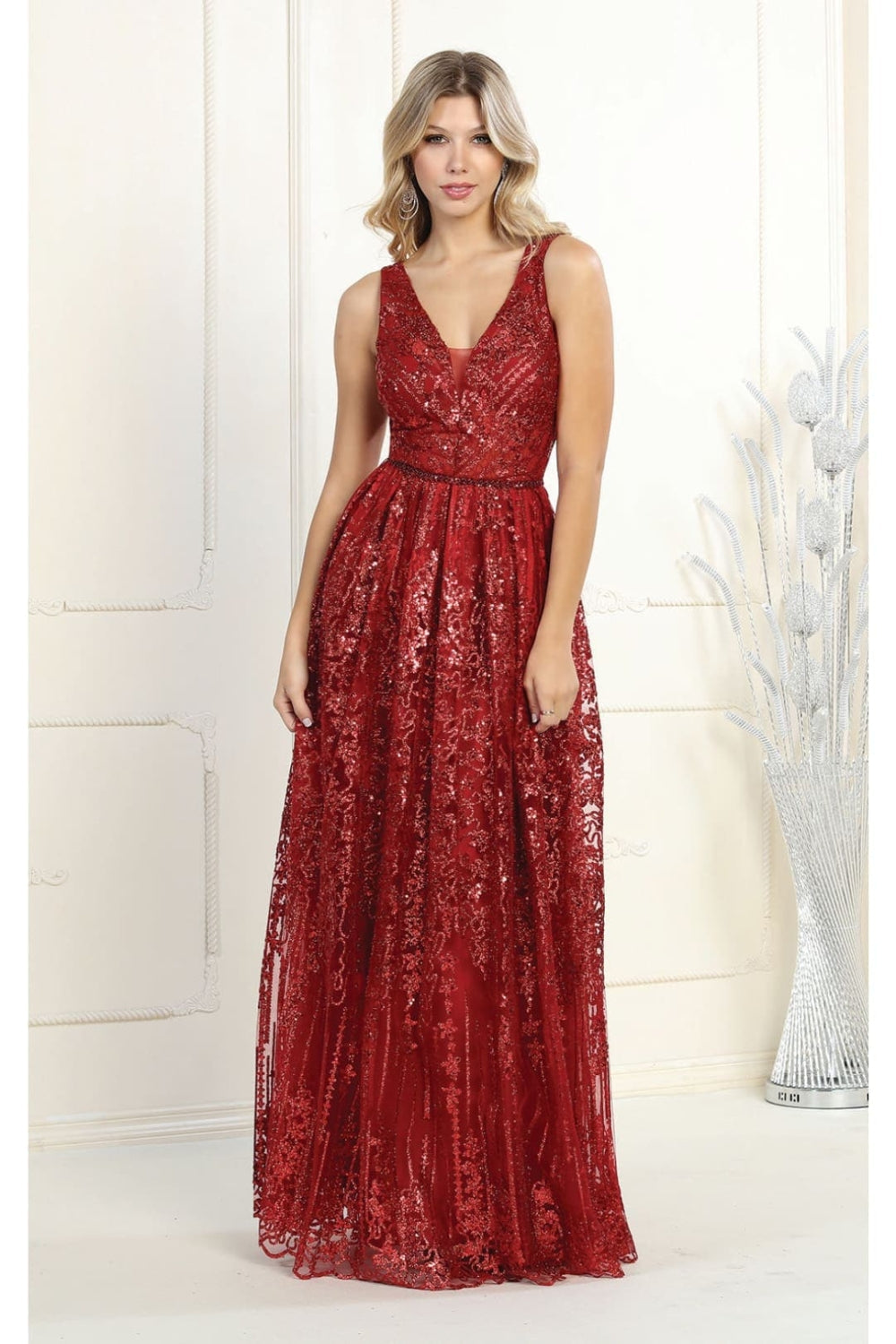 Vestido de Prom Royal Queen RQ7948 - BURGUNDY