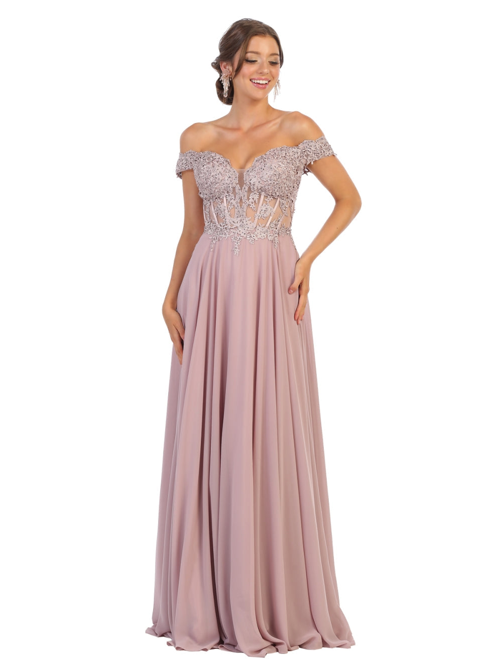 Vestido de Dama de Honor May Queen MQ1714 - MAUVE