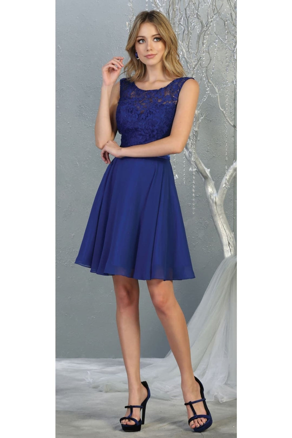 Vestido Corto de Cóctel May Queen MQ1814 - ROYAL BLUE