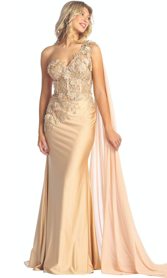 Vestido de Prom Royal Queen RQ7943 - CHAMPAGNE