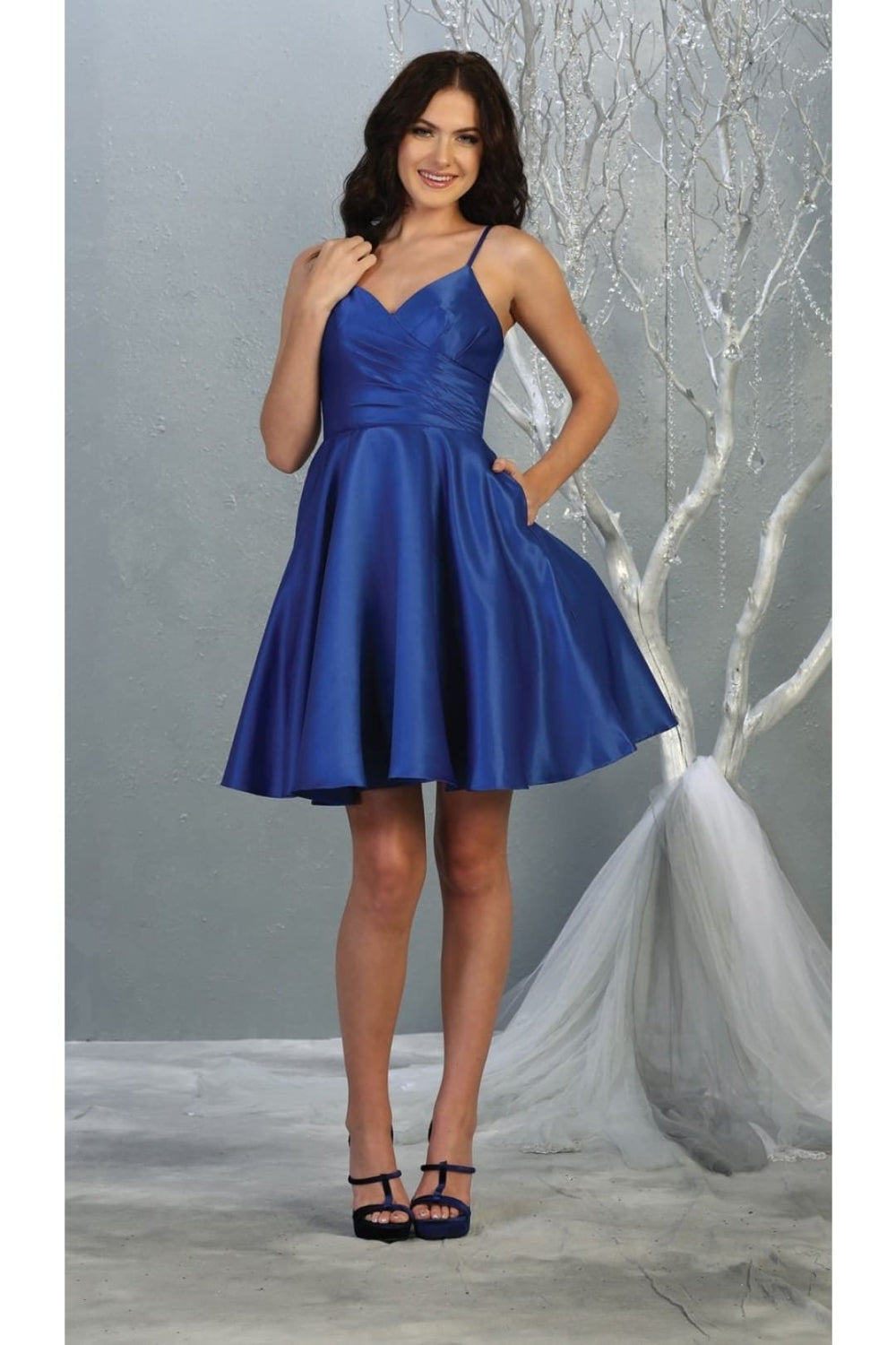 Vestido Corto de Cóctel May Queen MQ1654 - NAVY