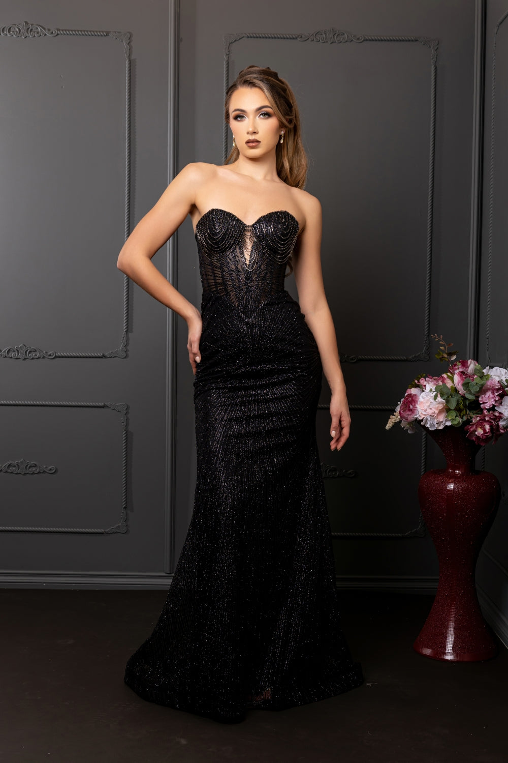 Vestido de Prom May Queen MQ2195 - BLACK