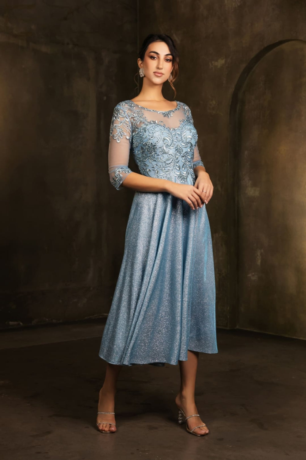 Vestido para Mamá de la Novia May Queen MQ2057 - DUSTY BLUE