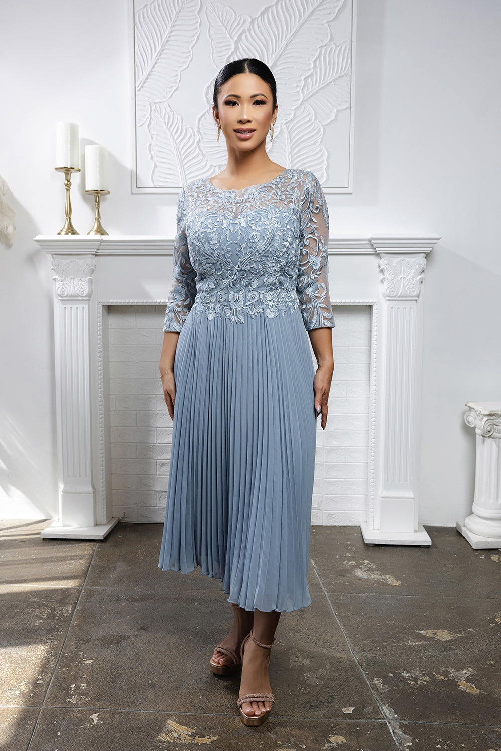 Vestido para Mamá de la Novia May Queen MQ2189 - DUSTY BLUE