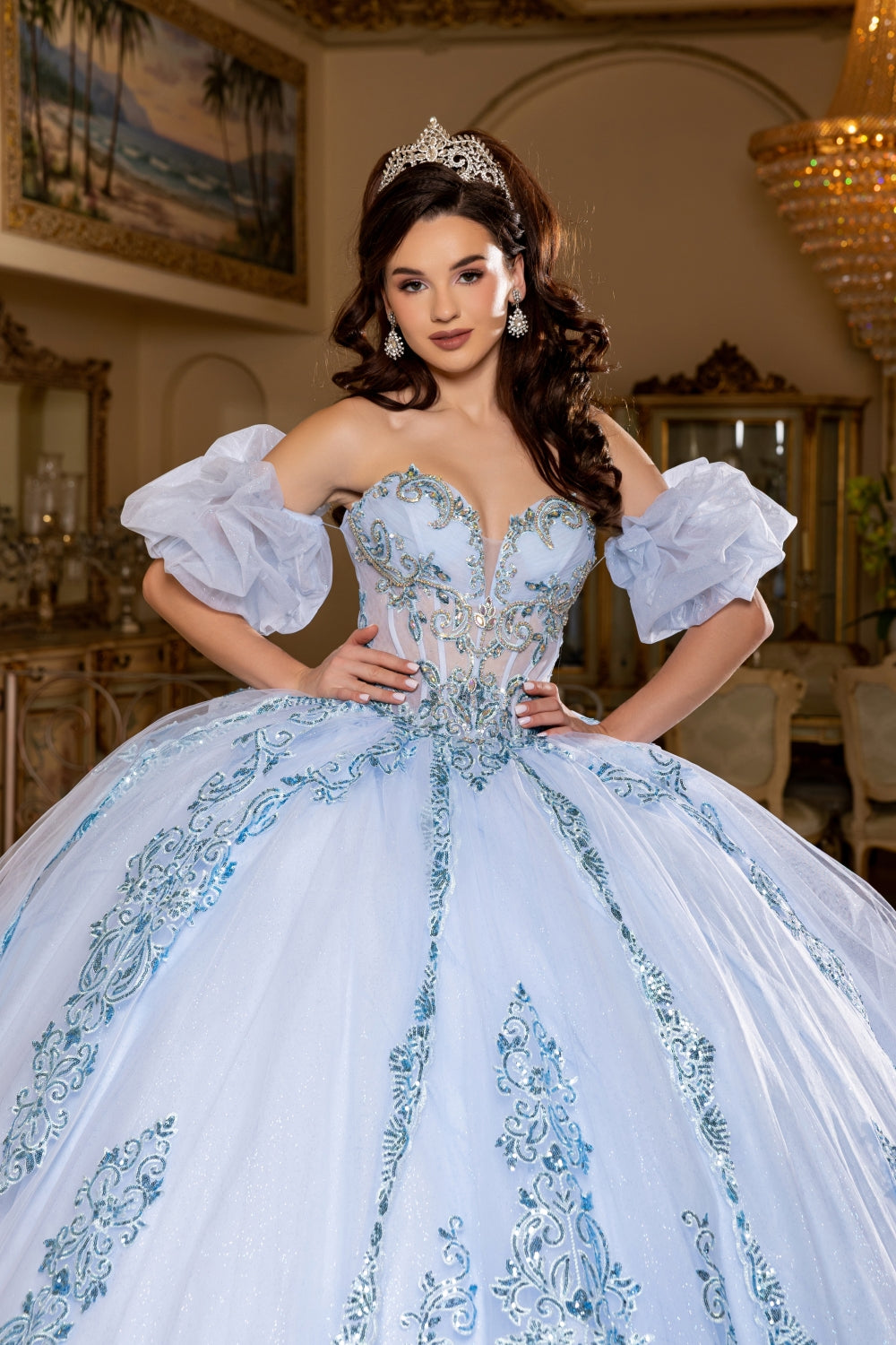 Vestido de XV Años Layla K LK290 - BABY BLUE