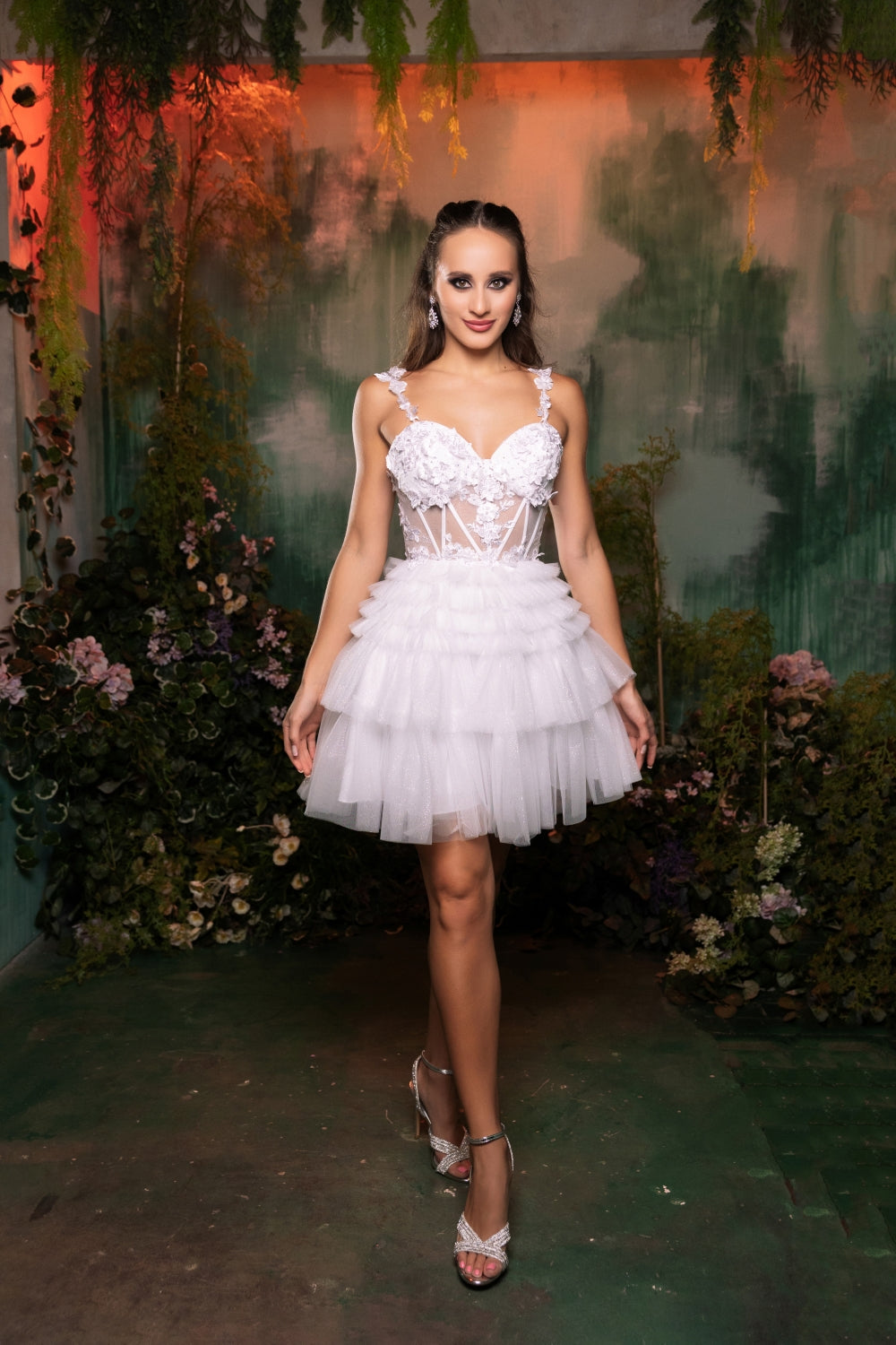Vestido Corto de Cóctel May Queen MQ2097 - WHITE