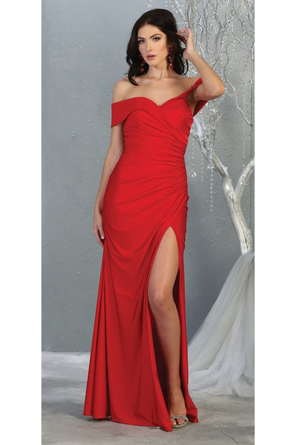 Vestido de Dama de Honor May Queen MQ1825 - RED