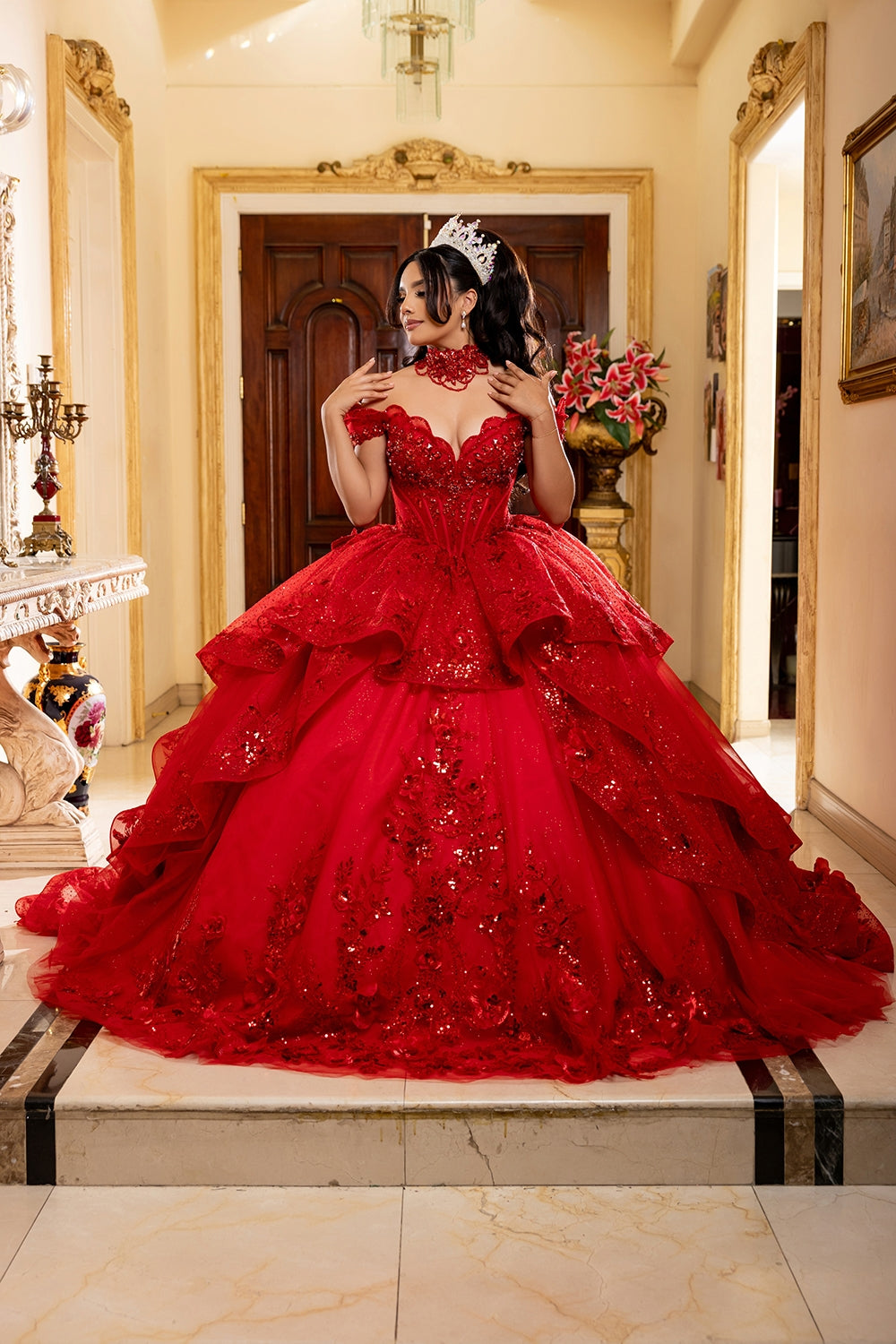 Vestido de XV Años Layla K LK298 - RED