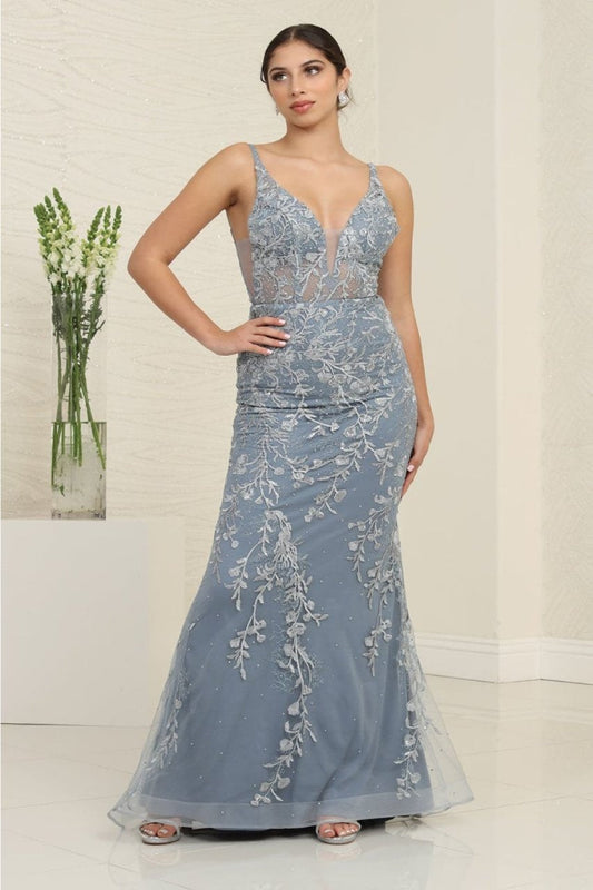 Vestido de Prom Royal Queen RQ8047 - DUSTY BLUE