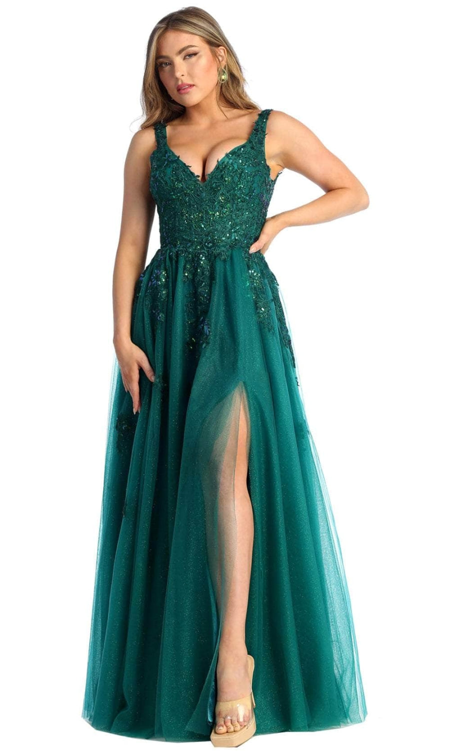 Vestido de Prom Royal Queen RQ7949 - HUNTER GREEN