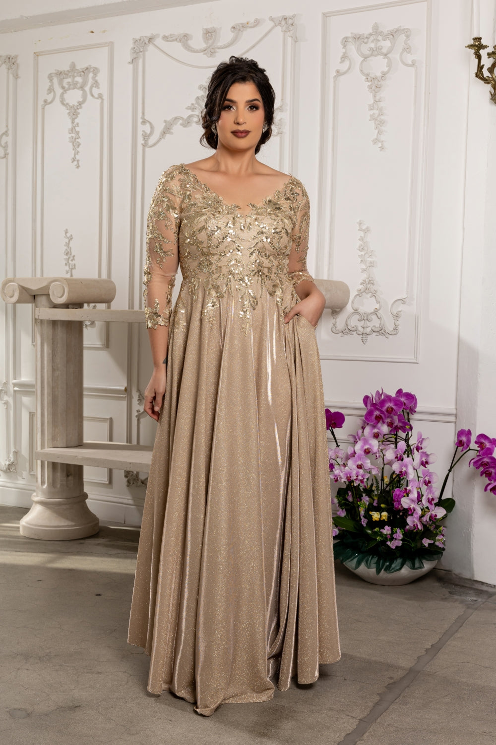 Vestido para Mamá de la Novia May Queen MQ2226 - GOLD
