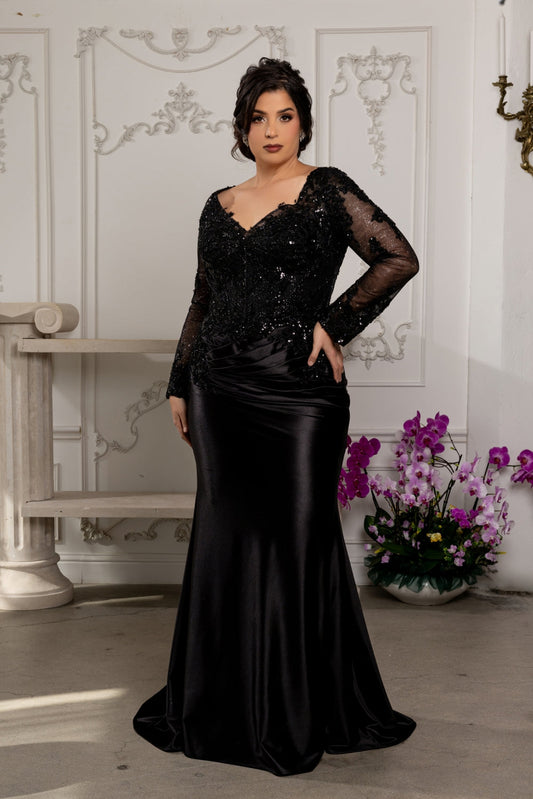 Vestido de Noche May Queen MQ2204 - BLACK