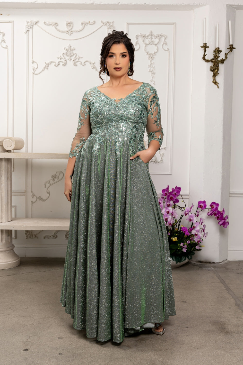 Vestido para Mamá de la Novia May Queen MQ2226 - SAGE