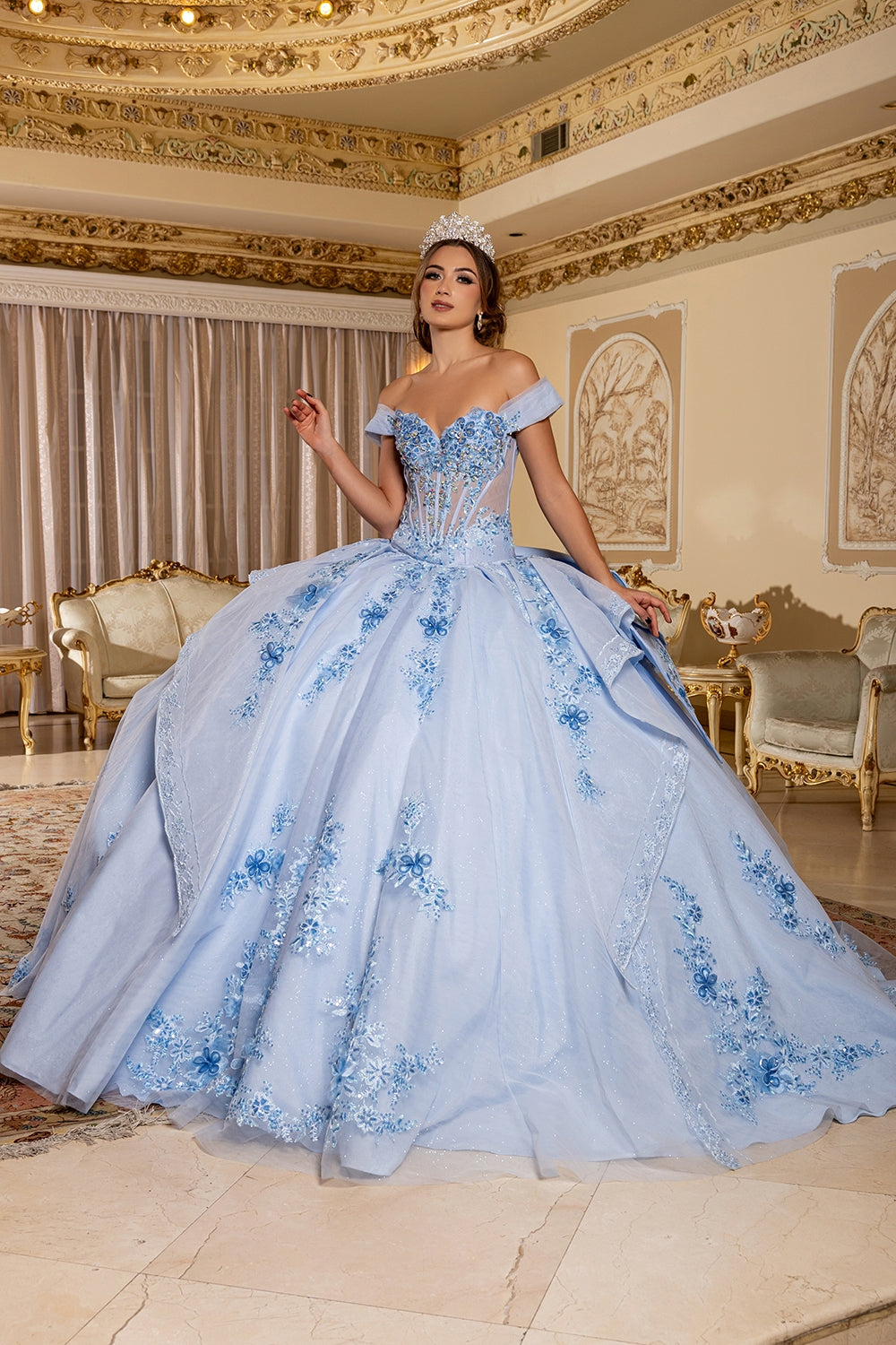 Vestido de XV Años Layla K LK304 - BABY BLUE
