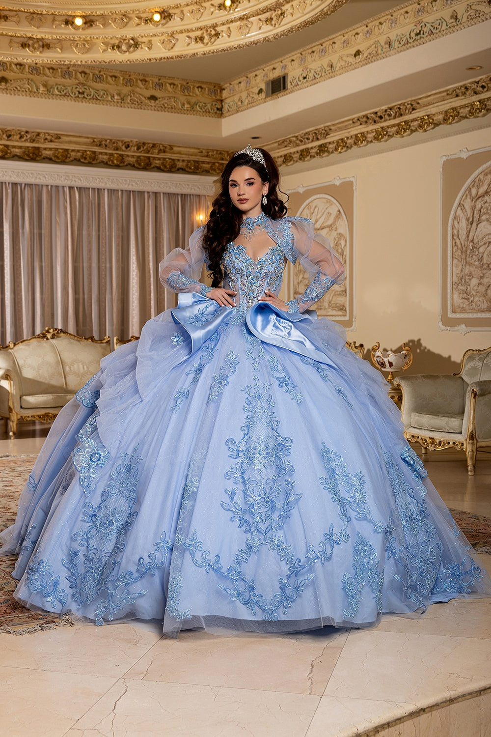 Vestido de XV Años Layla K LK299 - BABY BLUE