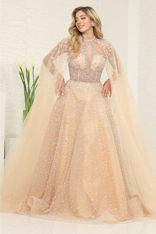 Vestido de Prom Royal Queen RQ8133 - CHAMPAGNE