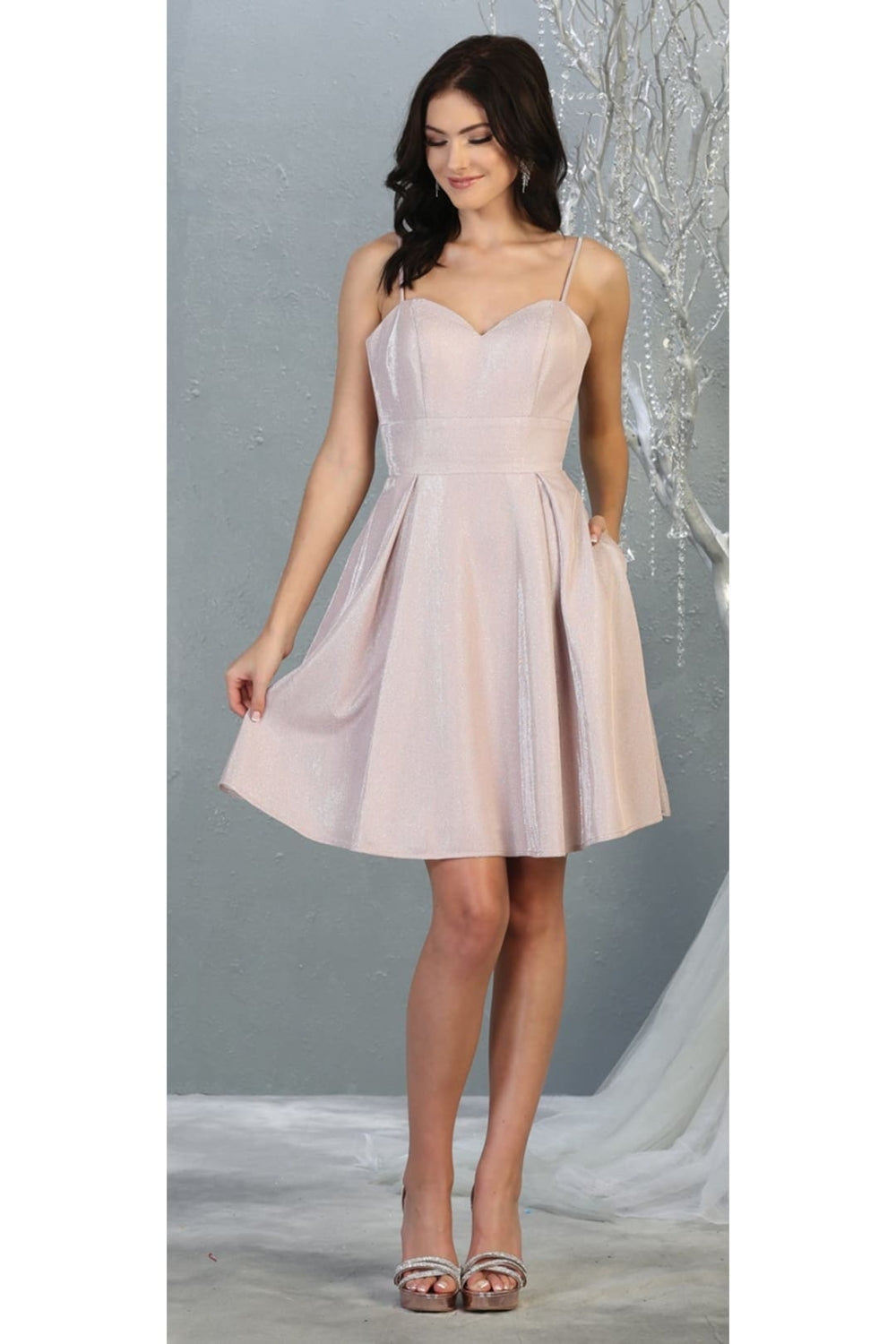 Vestido Corto de Cóctel May Queen MQ1791 - PINK