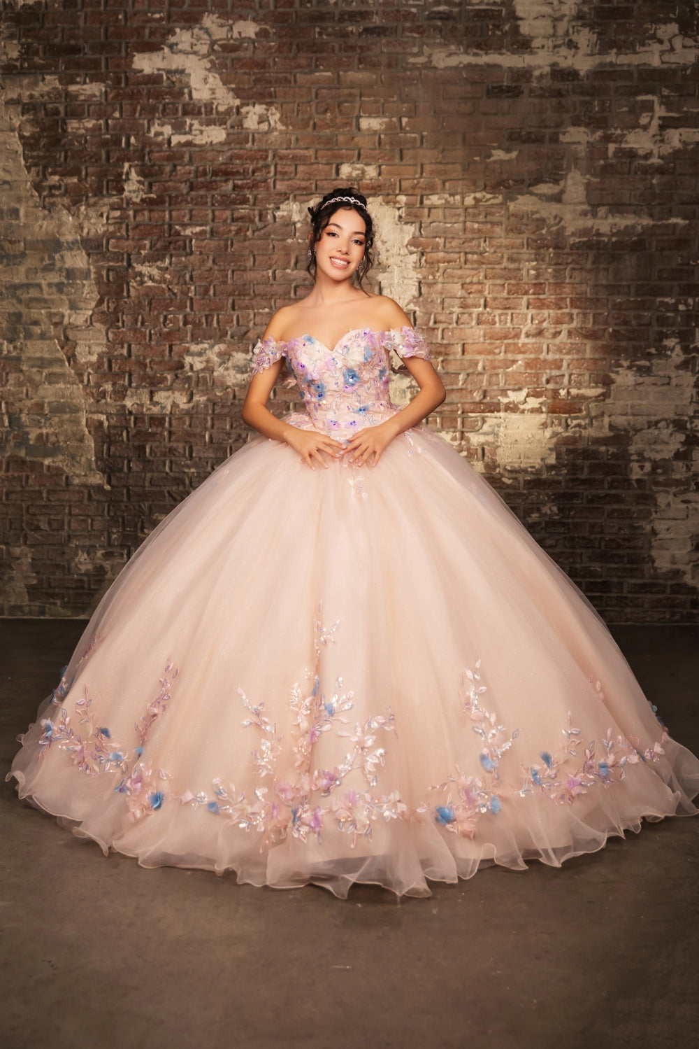 Vestido de XV Años Layla K LK247 - BLUSH/MULTI
