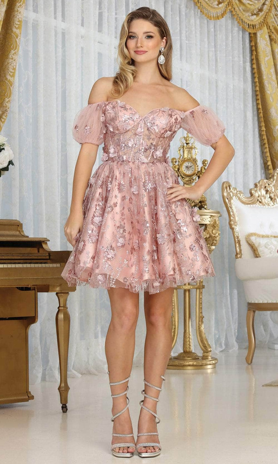 Vestido Corto de Cóctel May Queen MQ2040