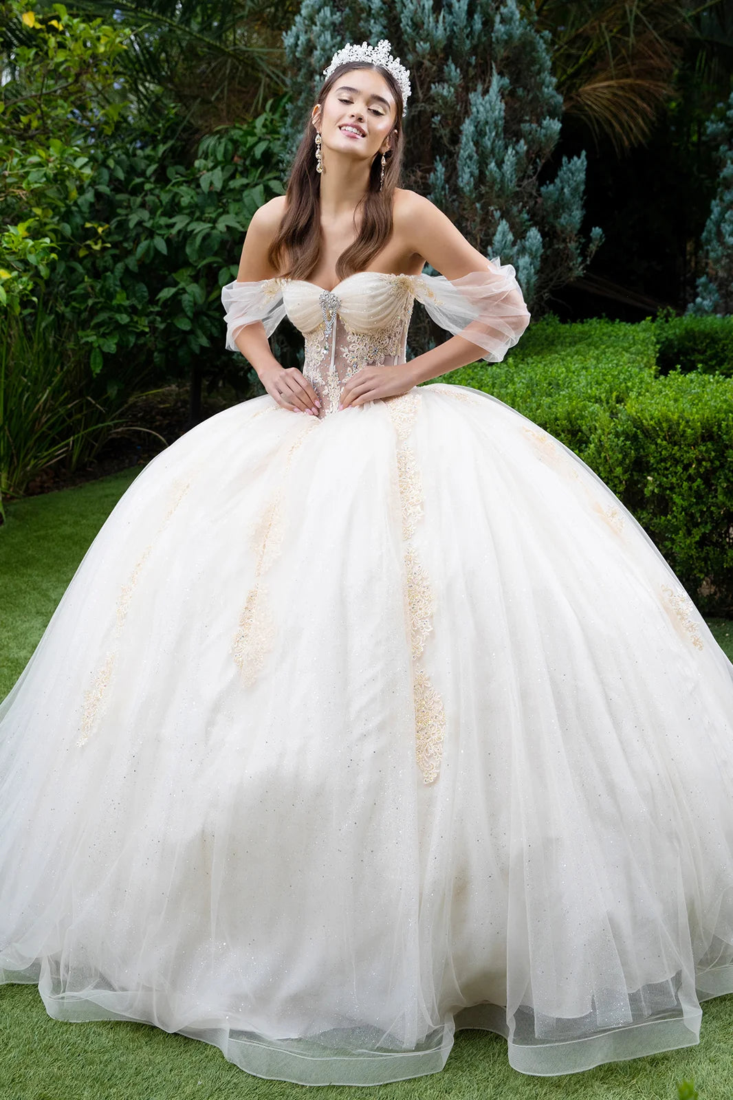 Vestido de XV Años GLS by Gloria GL3502 - CHAMPAGNE