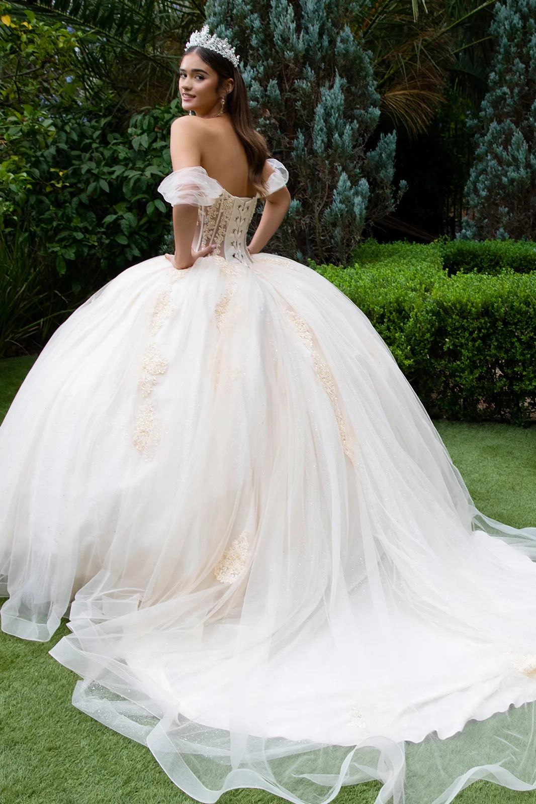Vestido de XV Años GLS by Gloria GL3502 - CHAMPAGNE