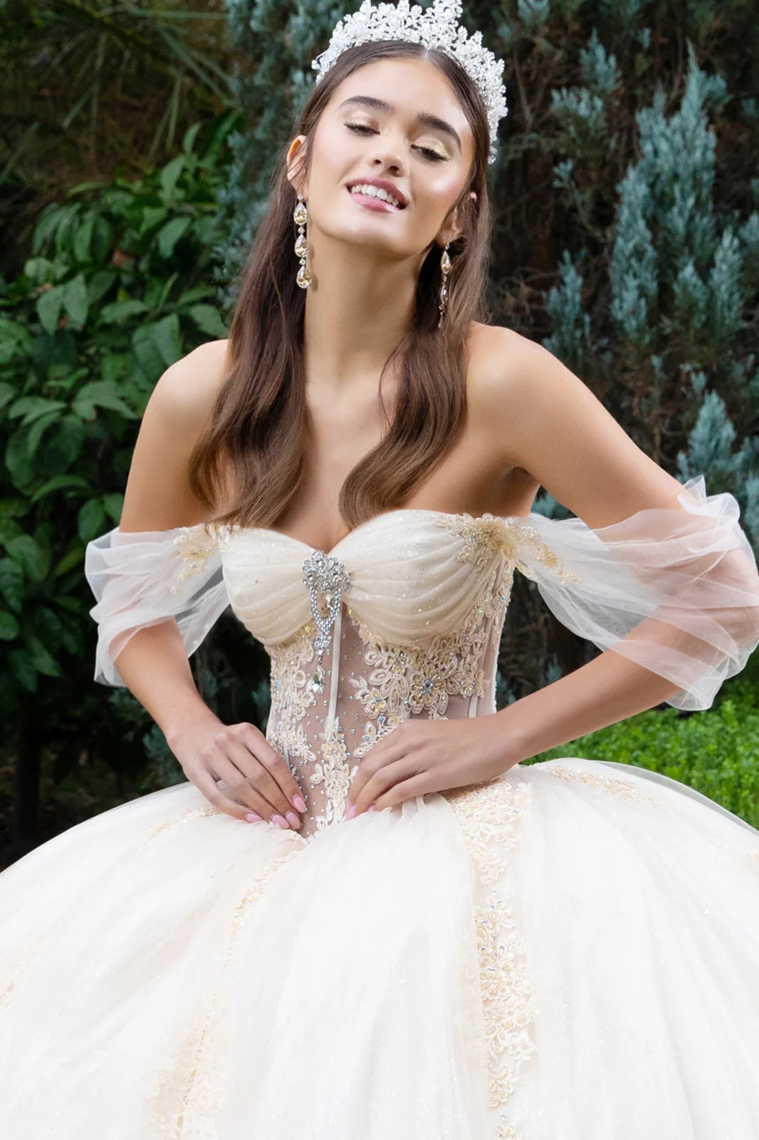 Vestido de XV Años GLS by Gloria GL3502 - CHAMPAGNE