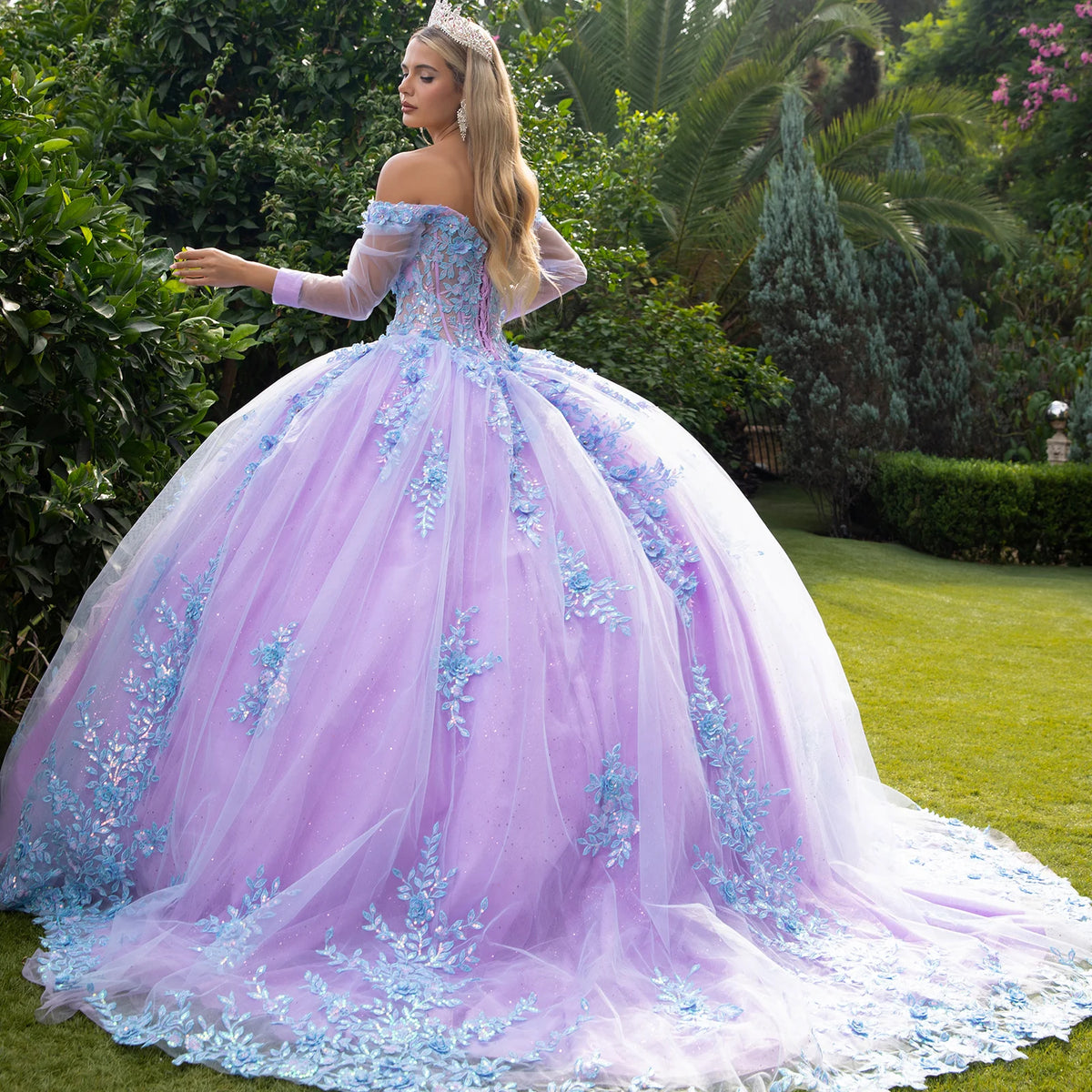 Vestido de XV Años GLS by Gloria GL3503 - LILAC/BLUE