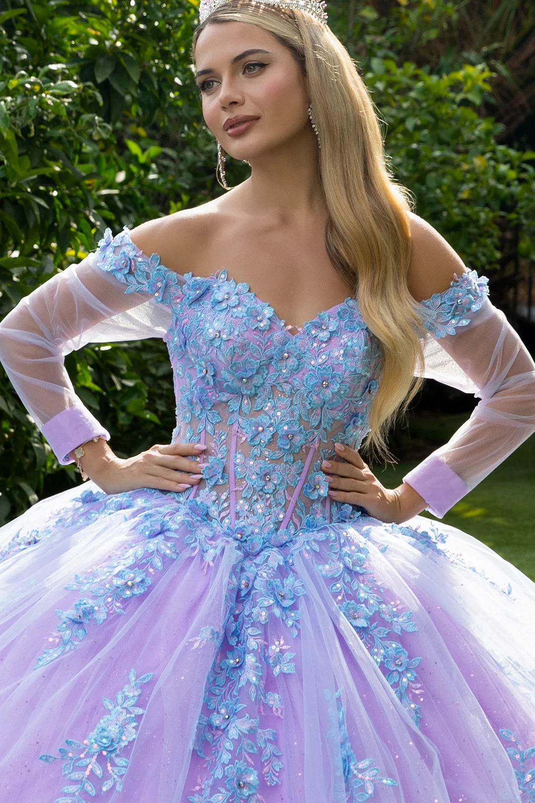 Vestido de XV Años GLS by Gloria GL3503 - LILAC/BLUE