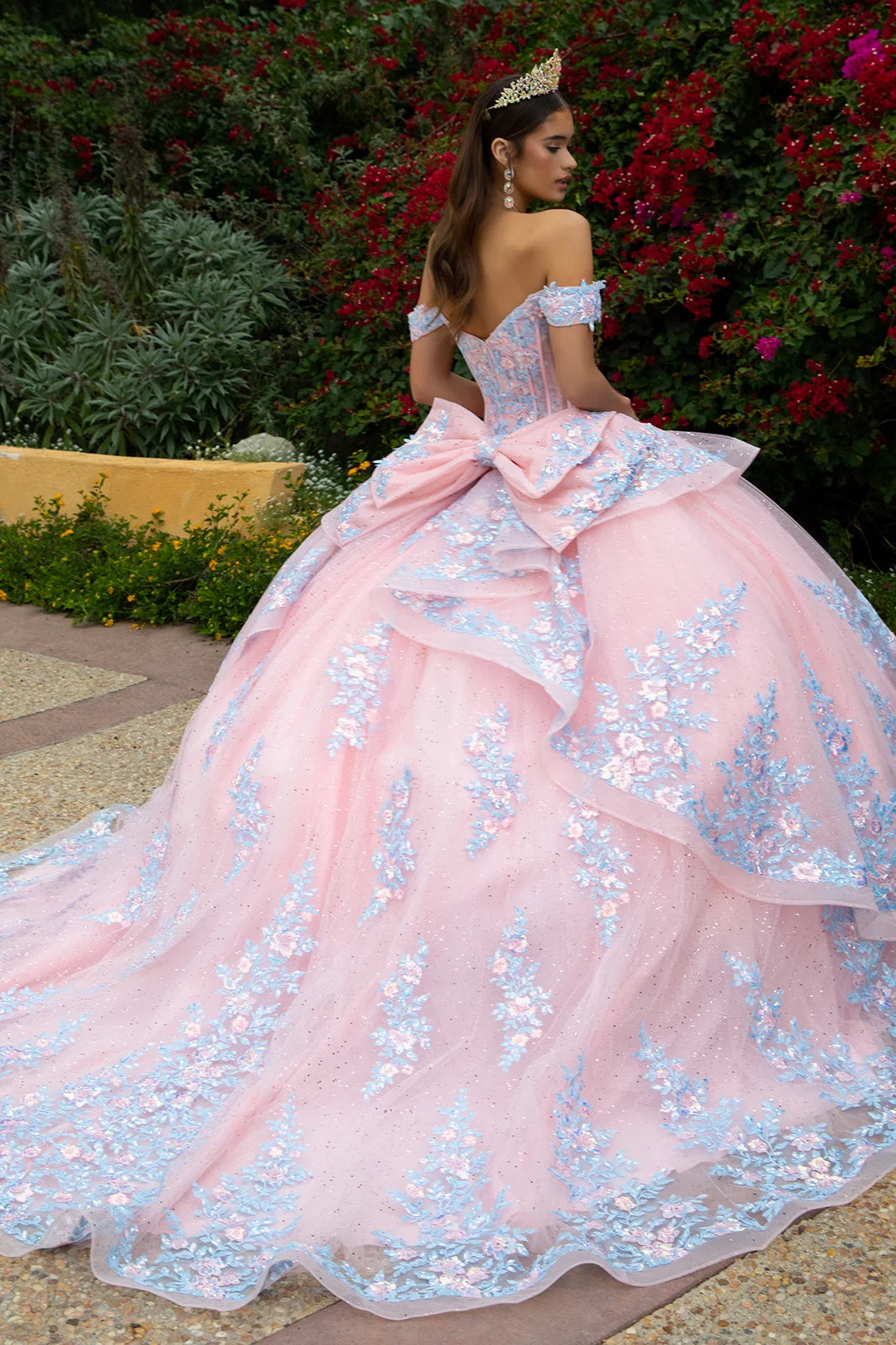 Vestido de XV Años GLS by Gloria GL3517 - BLUSH/BLUE