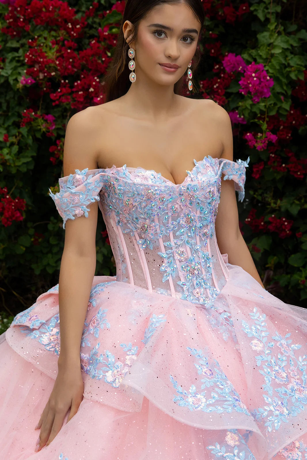 Vestido de XV Años GLS by Gloria GL3517 - BLUSH/BLUE