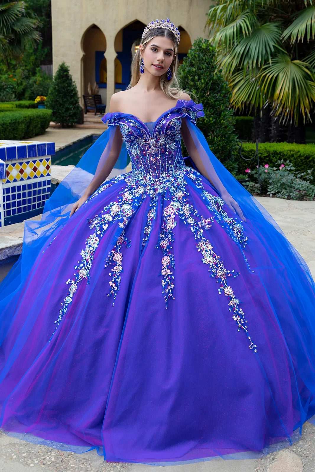 Vestido de XV Años GLS by Gloria GL3518 - ROYAL BLUE