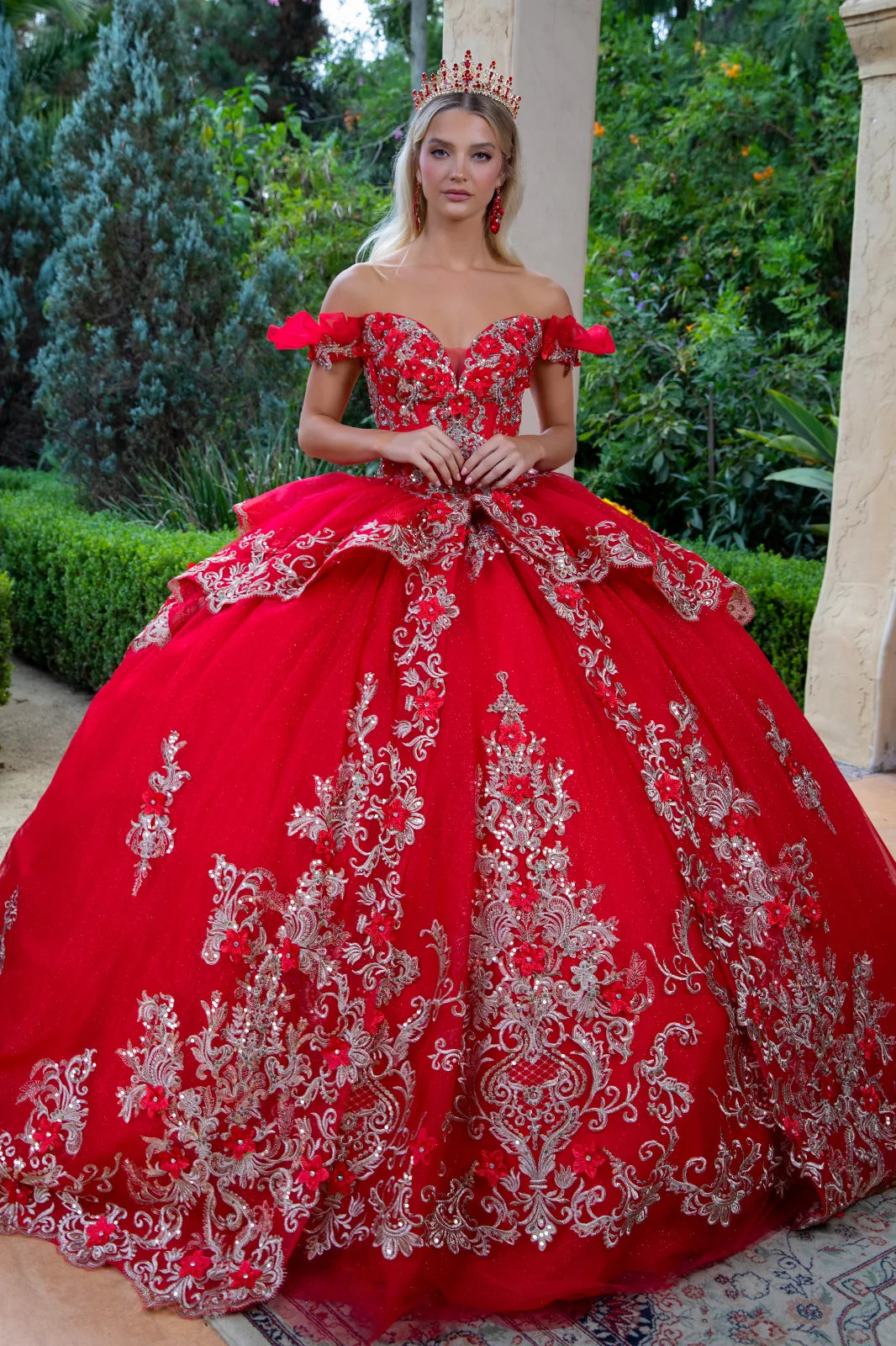 Vestido de XV Años GLS by Gloria GL3528 - RED
