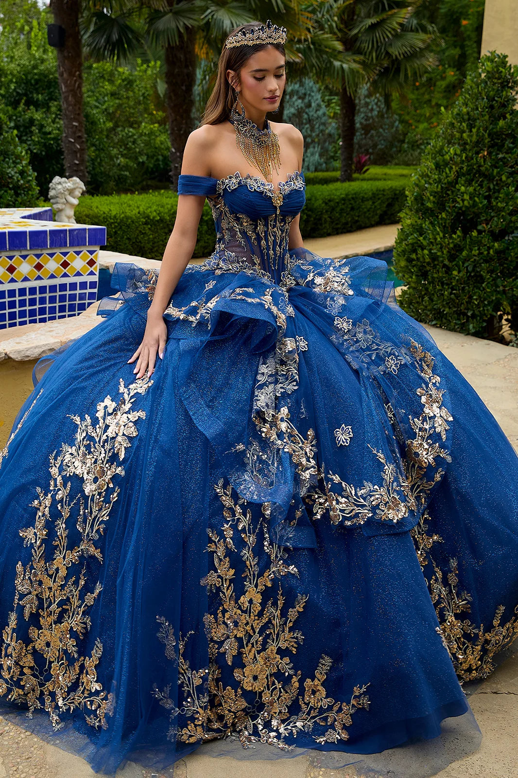 Vestido de XV Años GLS by Gloria GL3552 - NAVY