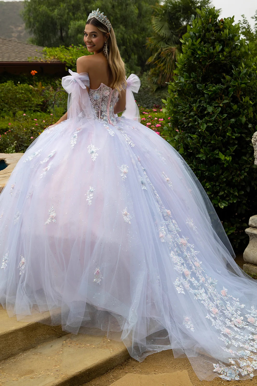 Vestido de XV Años GLS by Gloria GL3570 - BLUE/PINK