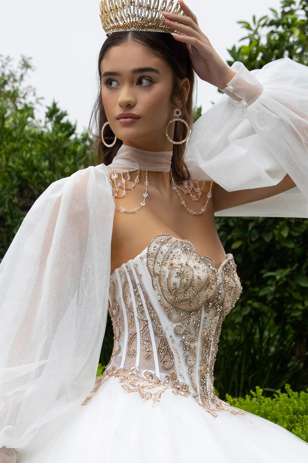 Vestido de XV Años GLS by Gloria GL3578 - IVORY/GOLD