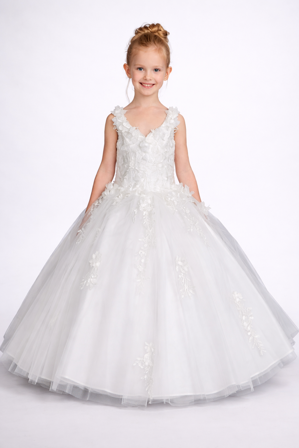 Vestido de Niña K804WHITE - 1