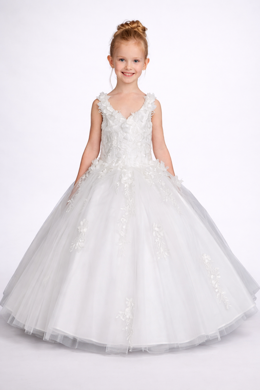 Vestido de Niña K804WHITE - 1