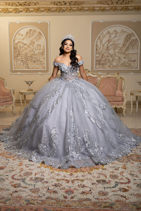 Vestido de XV Años Layla K LK285 - SILVER