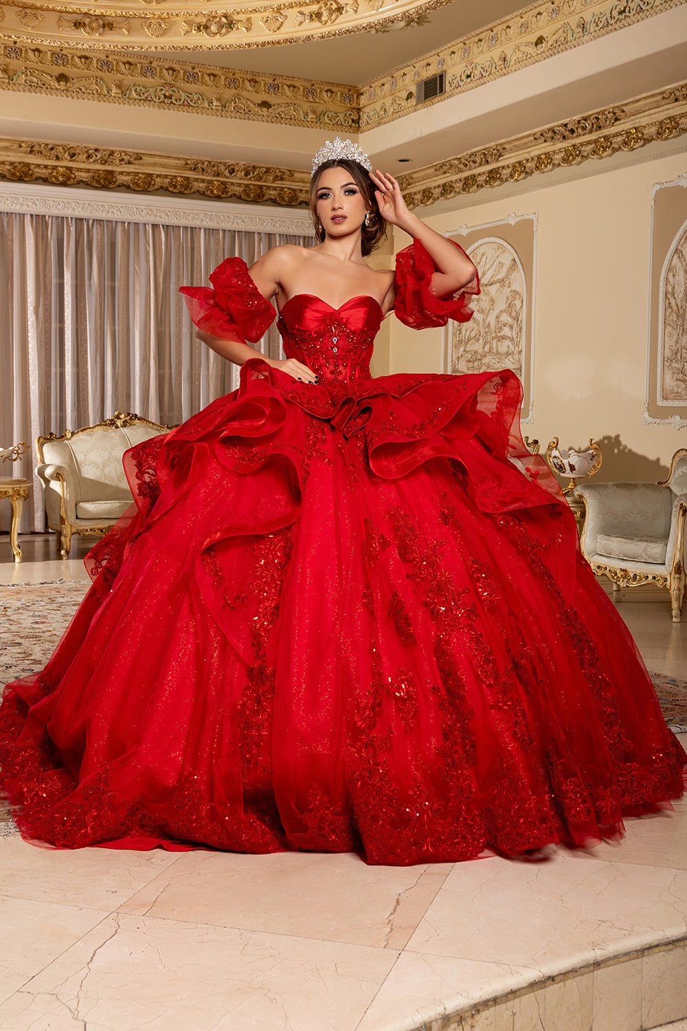 Vestido de XV Años Layla K LK289 - RED