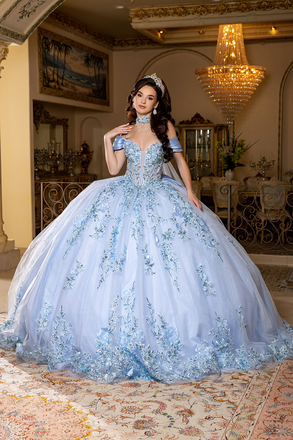 Vestido de XV Años Layla K LK305 - BABY BLUE