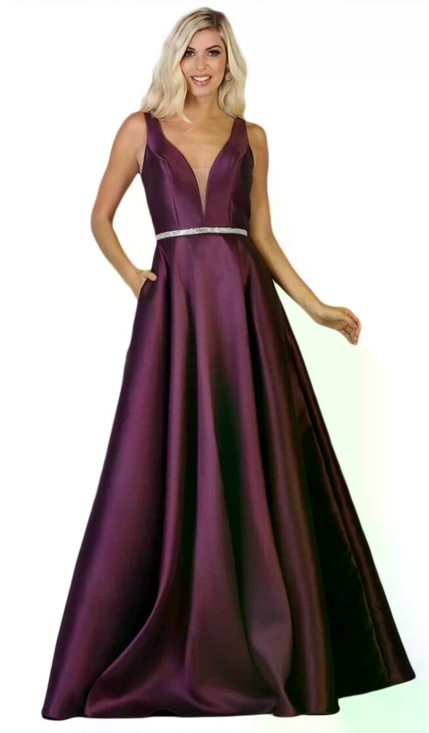 Vestido de Prom May Queen MQ1683 - EGGPLANT