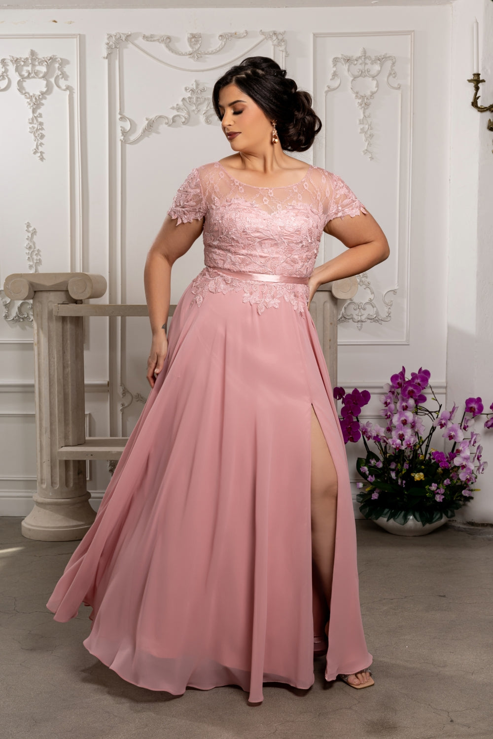Vestido de Noche May Queen MQ2223 - DUSTY ROSE