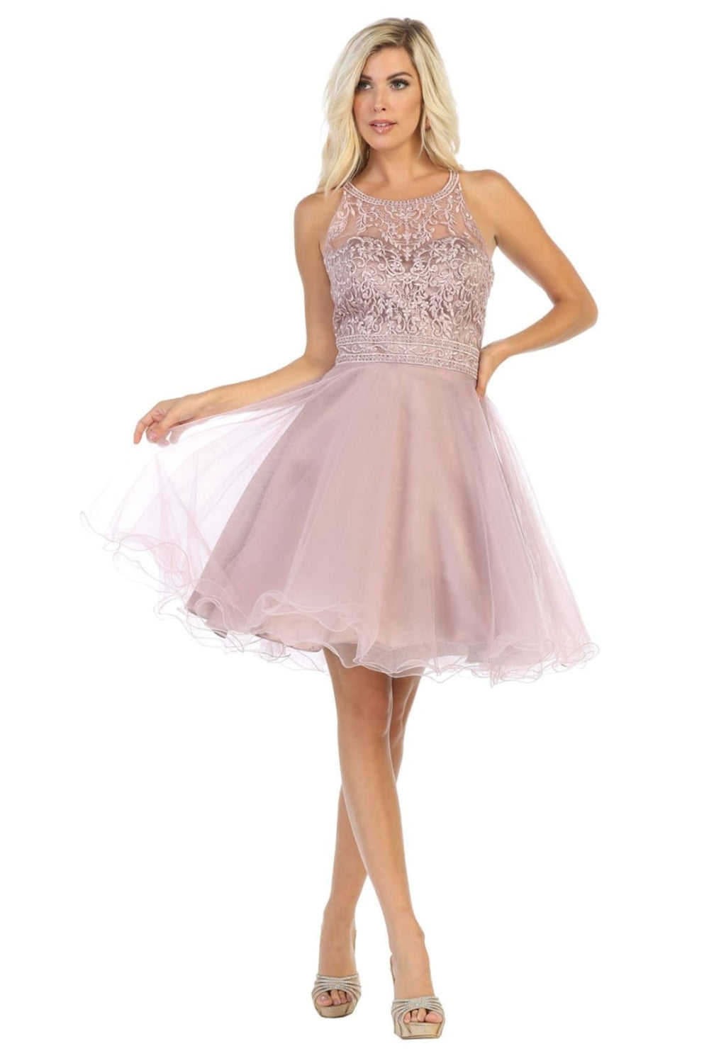 Vestido Corto de Cóctel May Queen MQ1658 - MAUVE