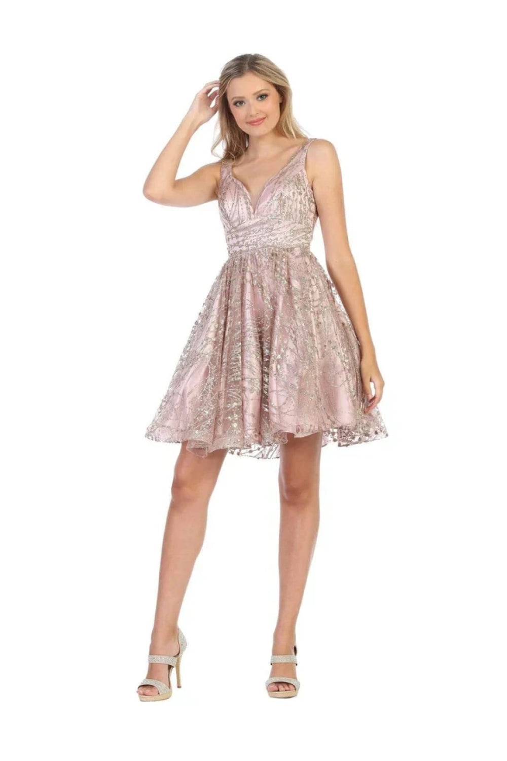 Vestido Corto de Cóctel May Queen MQ1702 - MAUVE