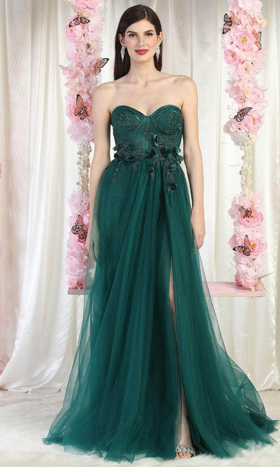 Vestido de Prom May Queen MQ1961 - HUNTER GREEN