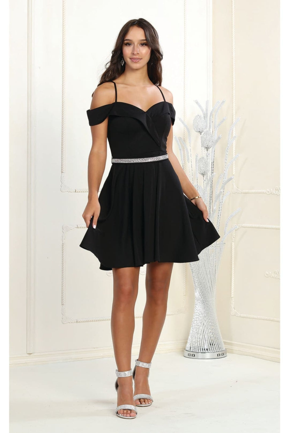 Vestido Corto de Cóctel May Queen MQ1916 - BLACK