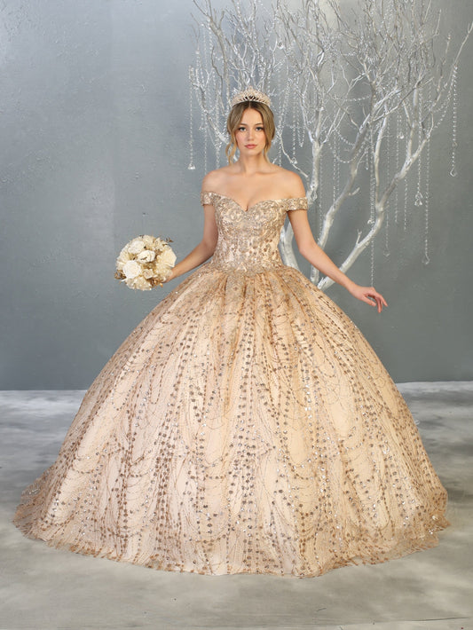 Vestido de XV Años Layla K LK153 - CHAMPAGNE/GOLD