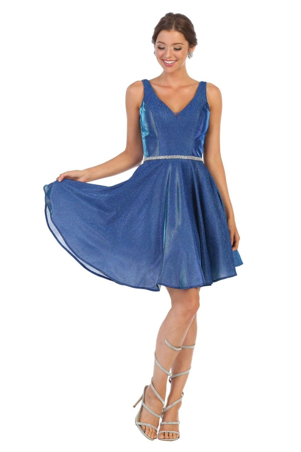 Vestido Corto de Cóctel May Queen MQ1777 - ROYAL BLUE