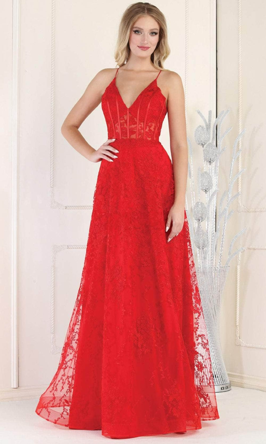 Vestido de Prom May Queen MQ1996 - RED