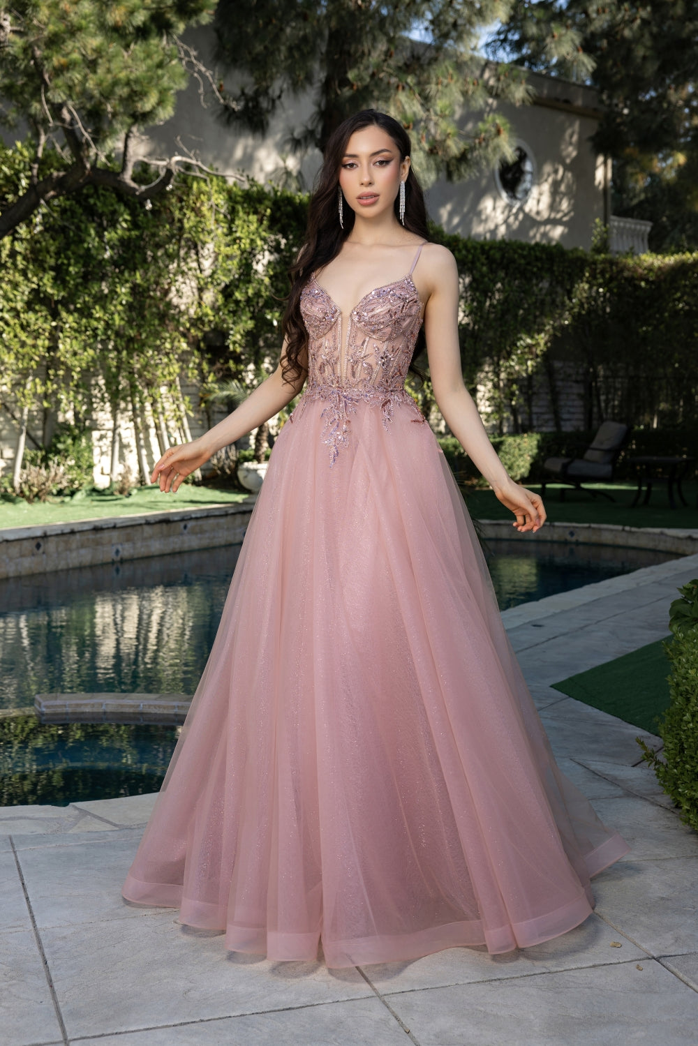 Vestido de Noche May Queen MQ2178 - ROSE GOLD